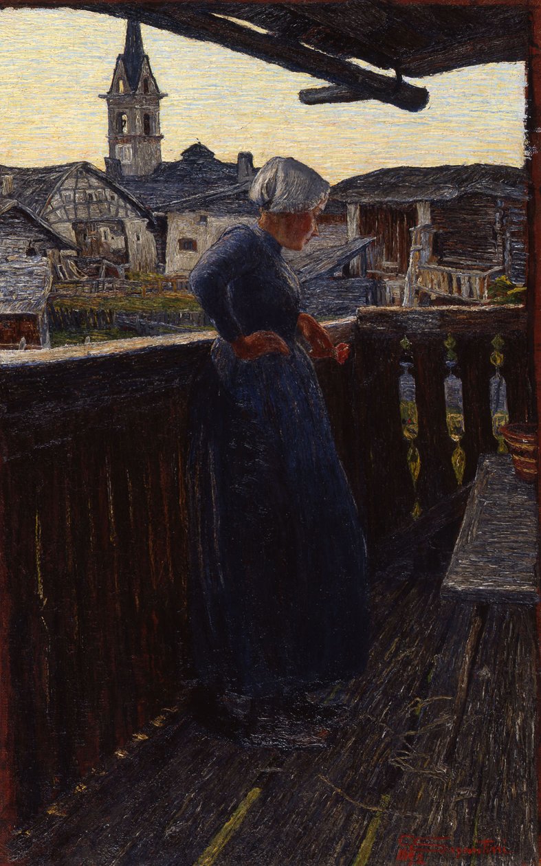 Auf dem Balkon, 1892 von Giovanni Segantini