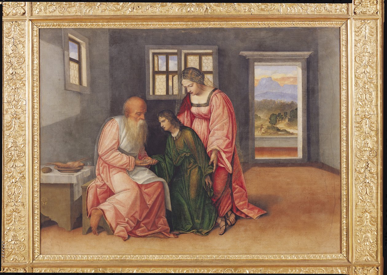 Isaak segnet Jakob, ca. 1520 von Girolamo da Treviso II