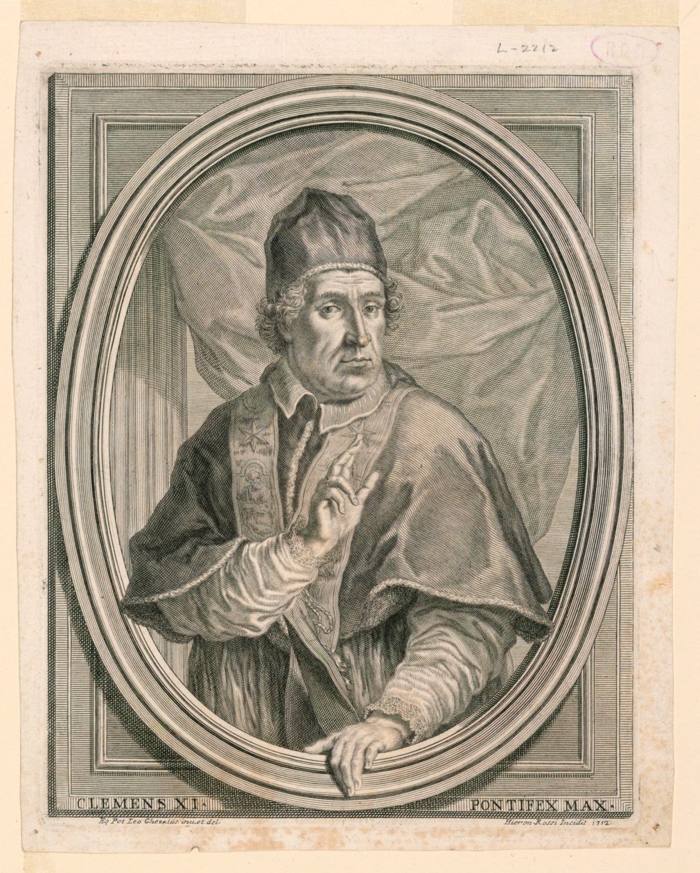 Porträt von Papst Clemens XI. von Girolamo Rossi