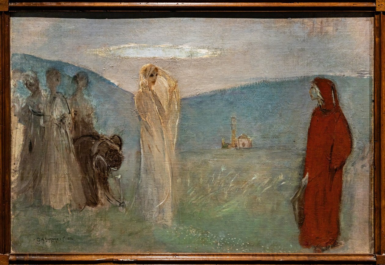 Dante und Beatrice von Giulio Aristide Sartorio
