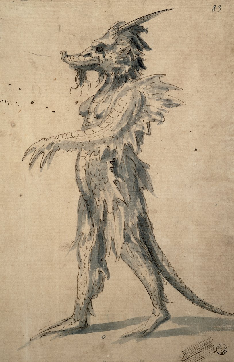 Entwurf für einen Drachen von Giuseppe Arcimboldo