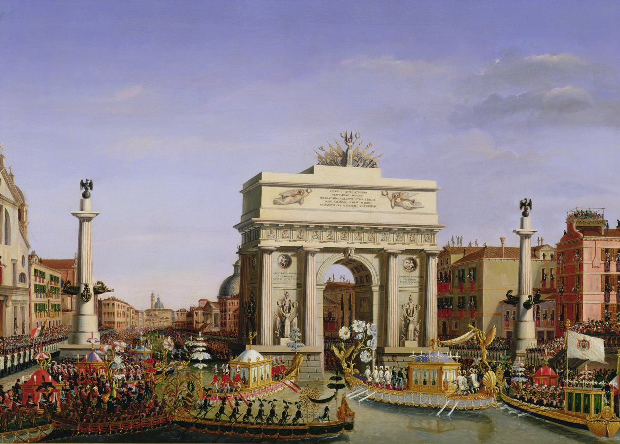 Einzug von Napoleon I. (1769-1821) in Venedig, 1807 von Giuseppe Borsato