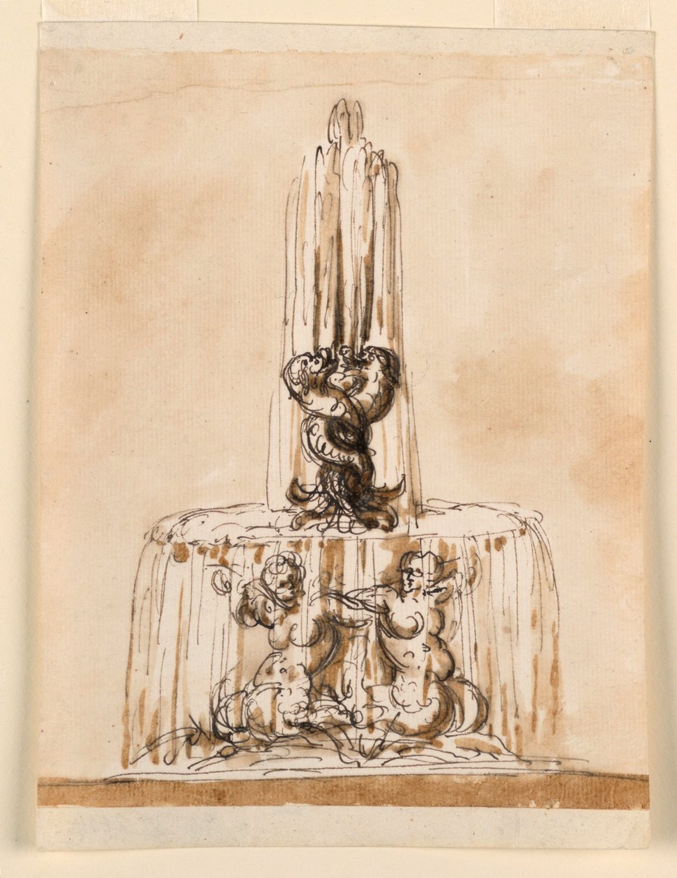 Entwurf für einen Brunnen von Giuseppe Barberi