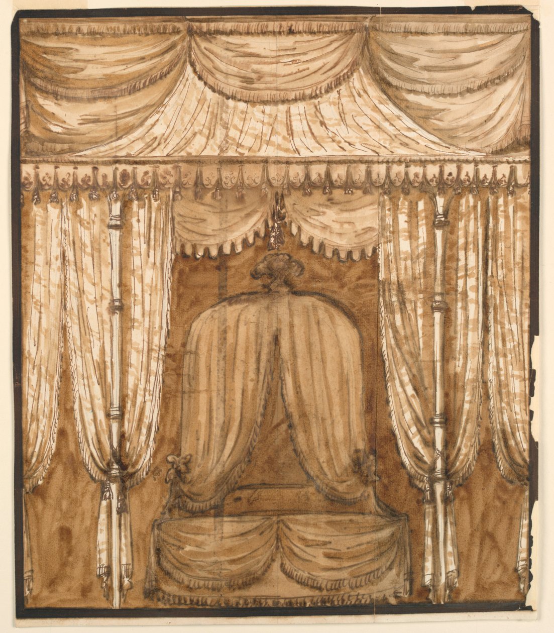 Ansicht einer Bettnische von Giuseppe Barberi