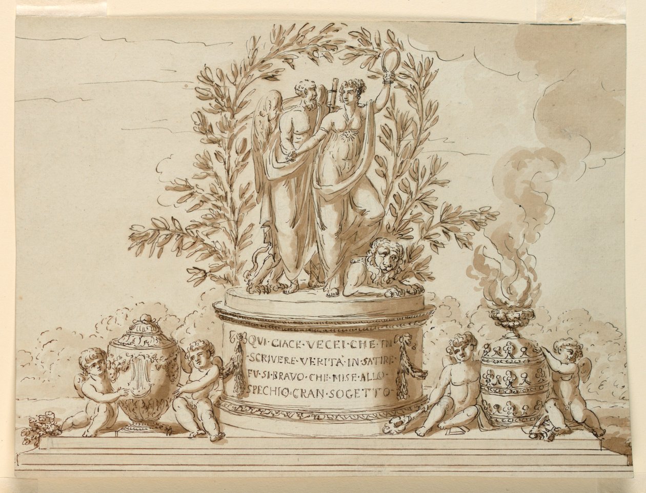 Grabdenkmal für Schriftsteller Vecei von Giuseppe Barberi