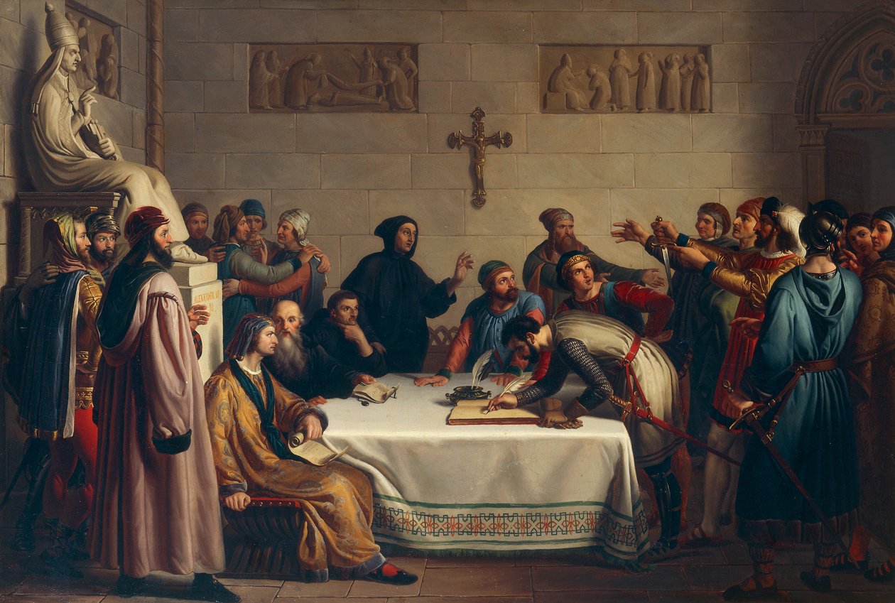 Eid von Pontida, 7. April von Giuseppe Diotti