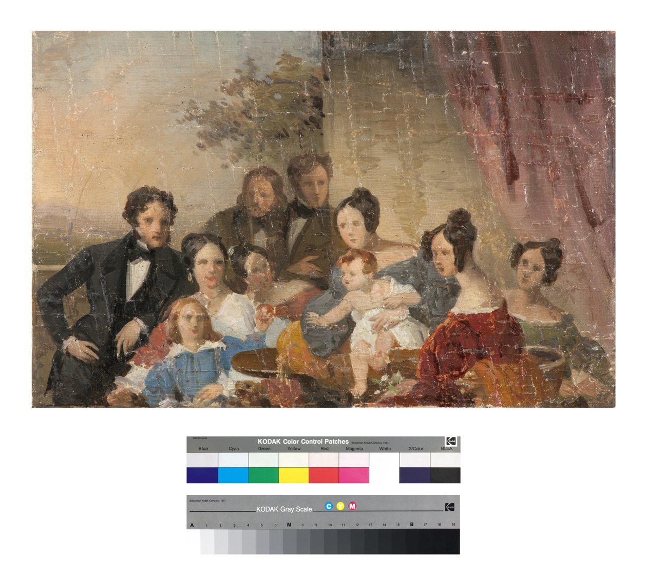 Familie Sinigallia, Skizze, 1840er Jahre von Giuseppe Tominz
