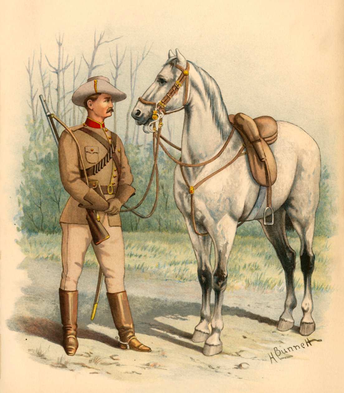 Victorianische berittene Gewehre, 1890 von Godfrey Douglas Giles