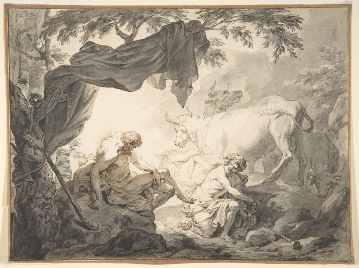 Illustrationen zu den Metamorphosen des Ovid, Jupiter und Io, verkleidet als weiße Kuh von Godfried Maes