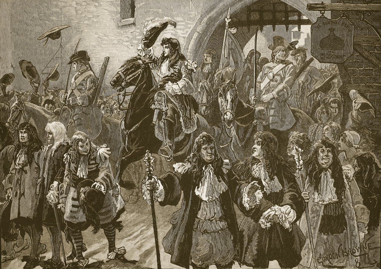 Einzug des Prinzen von Oranien in Exeter nach seiner Landung in Torbay, 1688 von Gordon Frederick Browne