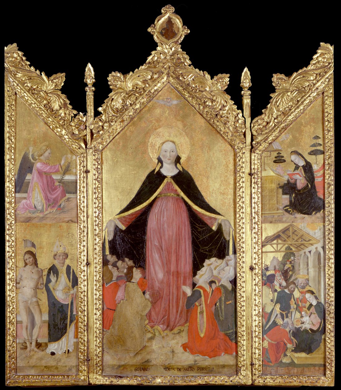 Triptychon der Madonna der Barmherzigkeit von Gottardo Scotti
