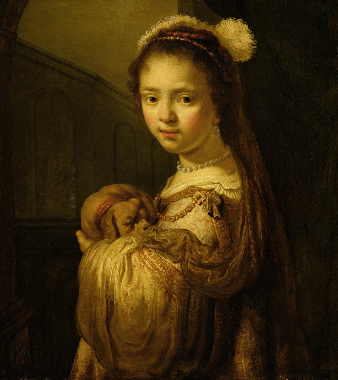 Bild eines jungen Mädchens von Govaert Flinck