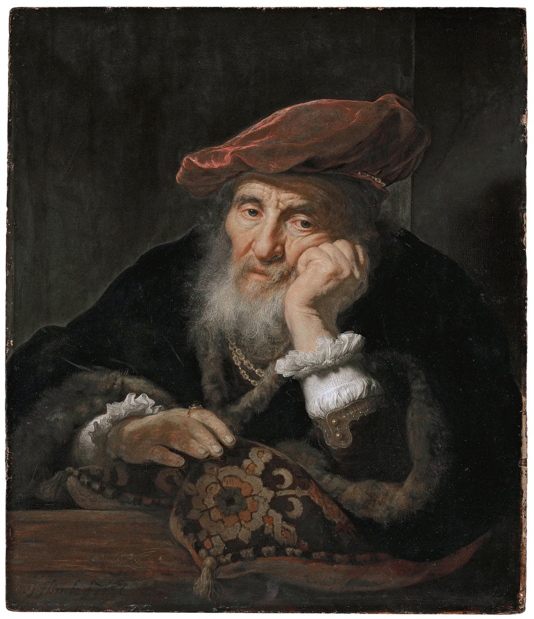 Ein alter Mann am Fenster von Govert Flinck
