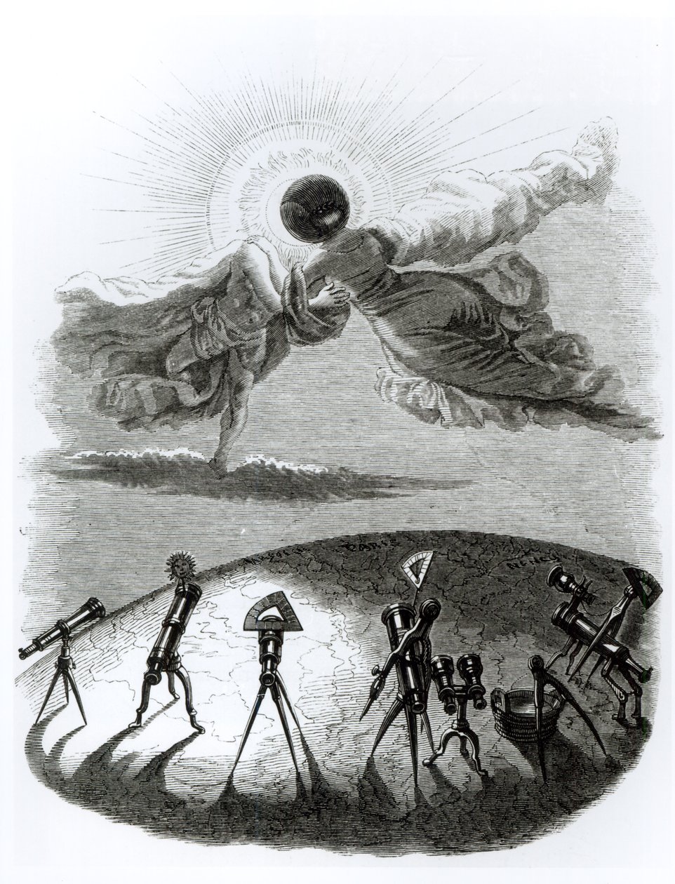 Die Sonne umarmt den Mond: Sonnenfinsternis, Illustration aus 