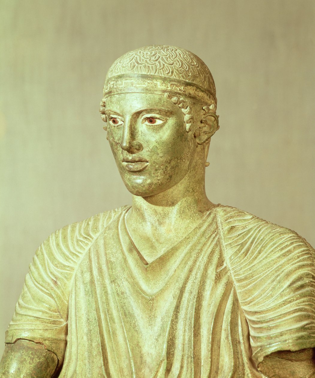 Detail des Delphi-Wagenlenkers von Greek