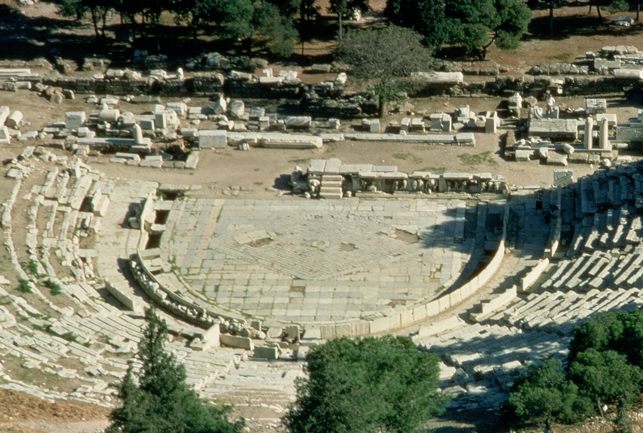 Theater des Dionysios, von oben gesehen, ca. 330 v. Chr. von Greek