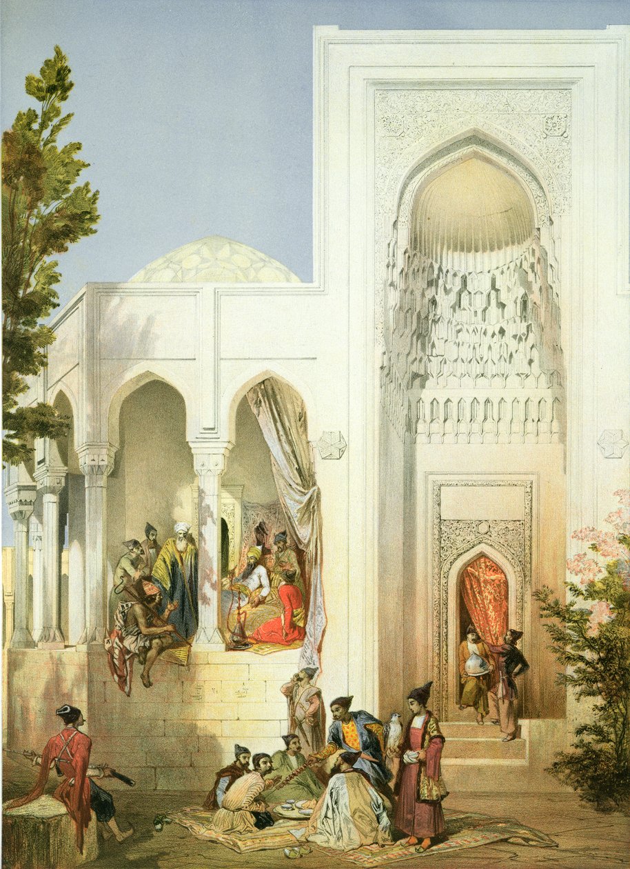 Der Palast des Khans von Baku, Apsheron-Halbinsel, Tafel 42 aus einem Buch über den Kaukasus, gestochen von Mouilleron, Bayalos und Charles Claude Bachelier, veröffentlicht von Alfred Leon Lemercier, 1847 von Grigori Grigorevich Gagarin