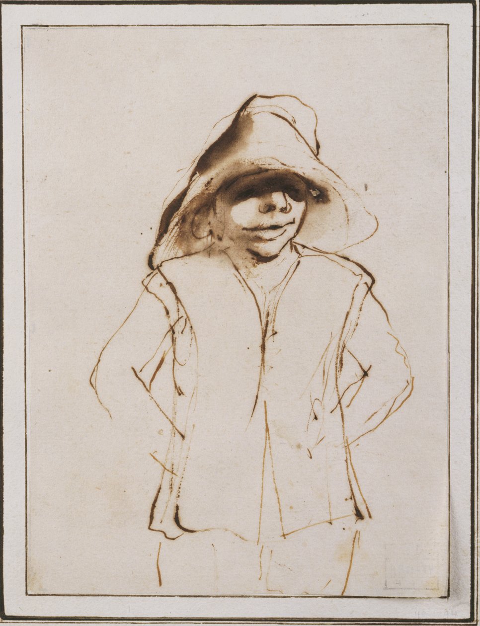 Junge mit großem Hut von Guercino