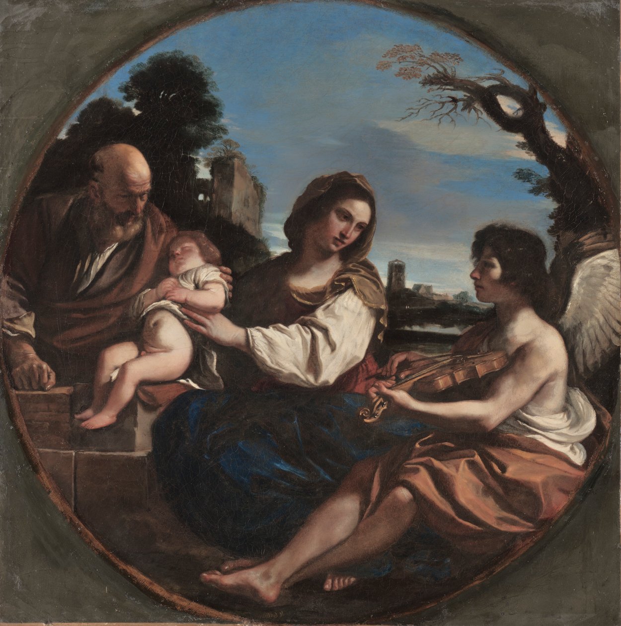 Ruhe auf der Flucht nach Ägypten, 1624 von Guercino