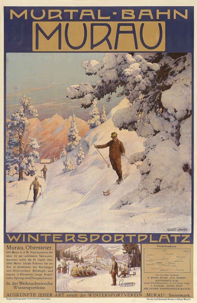 Murtal-Bahn - Murau - Wintersportplatz von Gustav Jahn