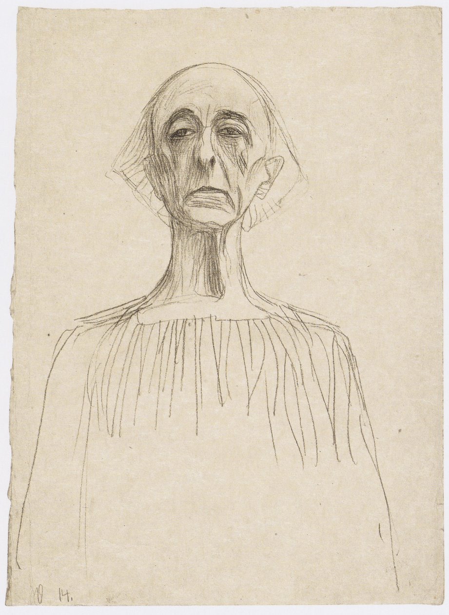 Brustbild eines Mannes von vorne von Gustav Klimt