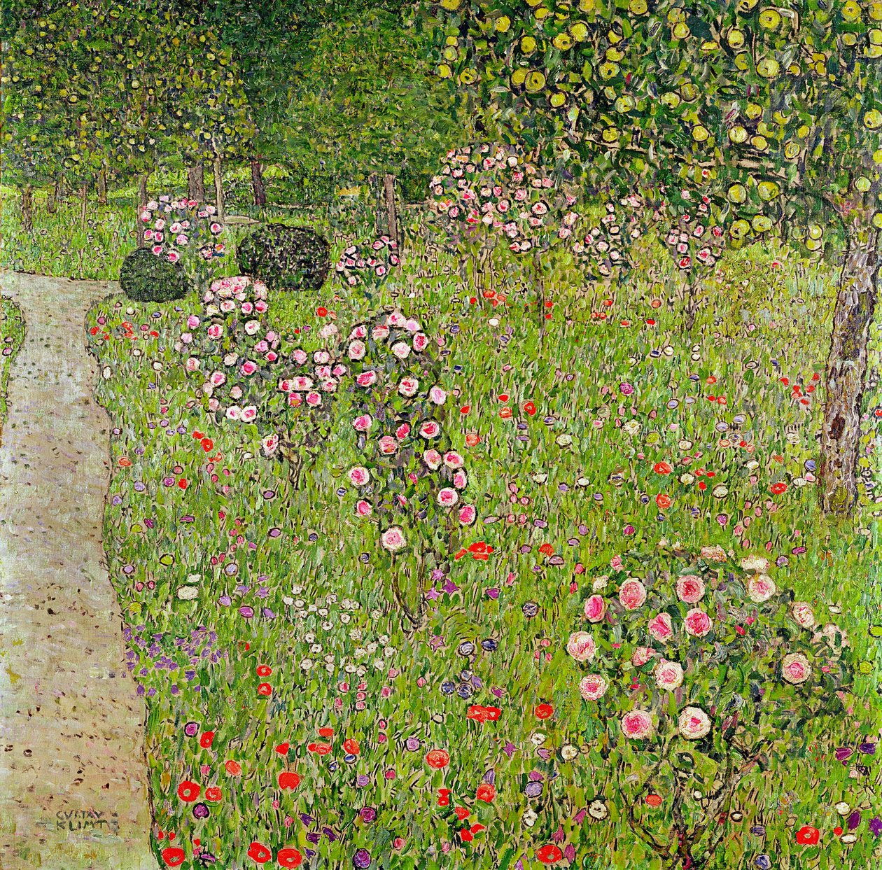 Obstgarten mit Rosen von Gustav Klimt