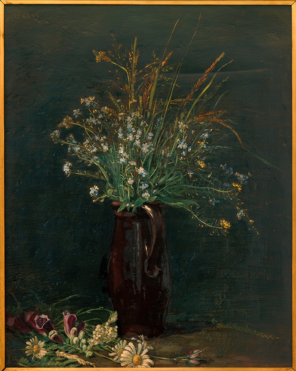 Vergissmeinnicht-Stillleben von Gustav Crecelius