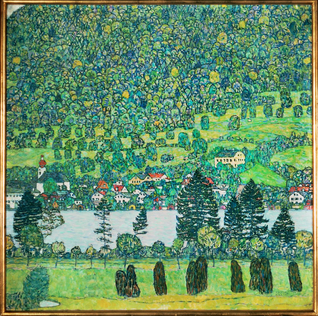 Hang in einem Wald am Attersee von Gustav Klimt