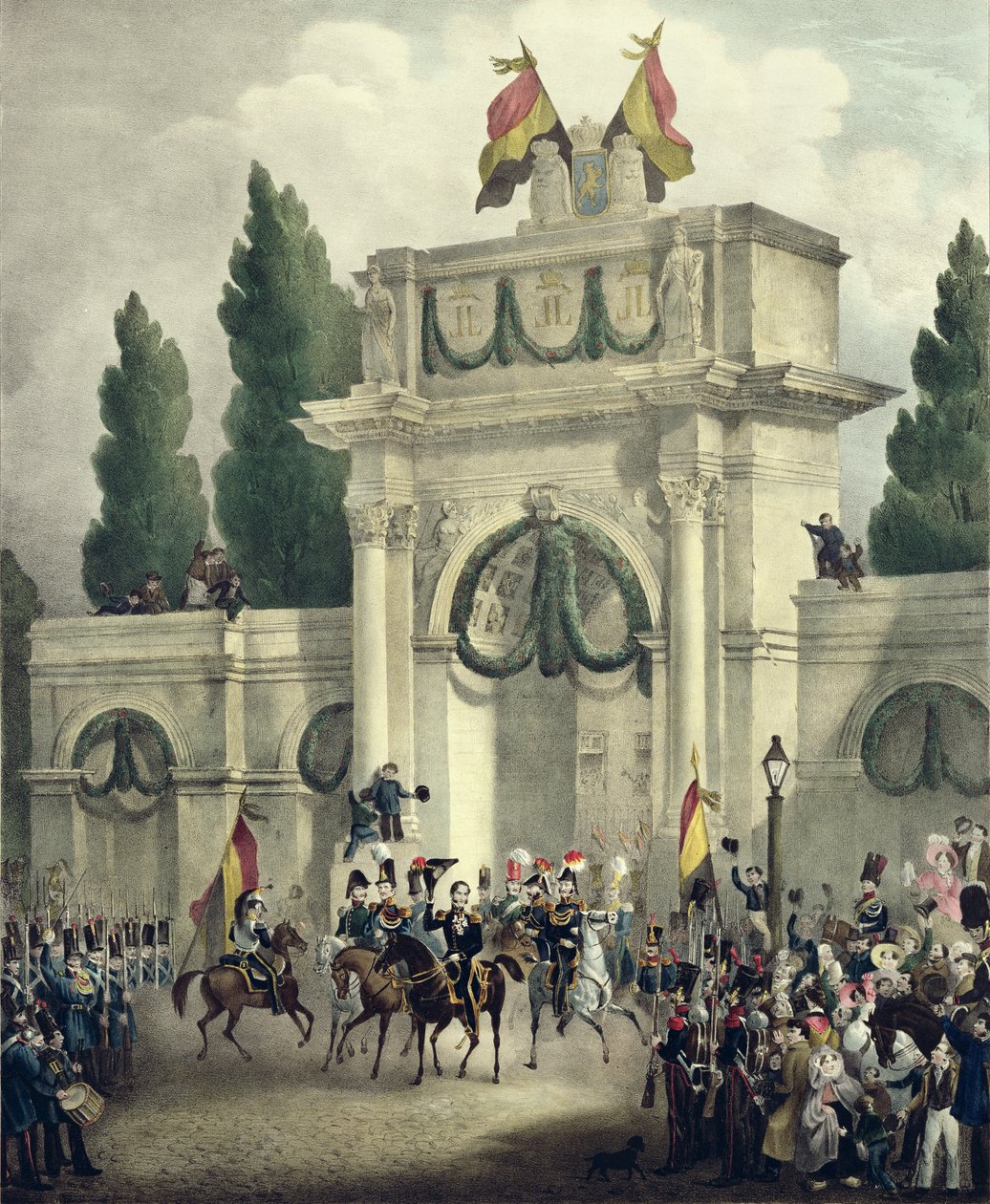 Einzug von Prinz Leopold von Sachsen-Coburg-Gotha in Brüssel, 21. Juli 1831 von Gustave Adolphe Simoneau