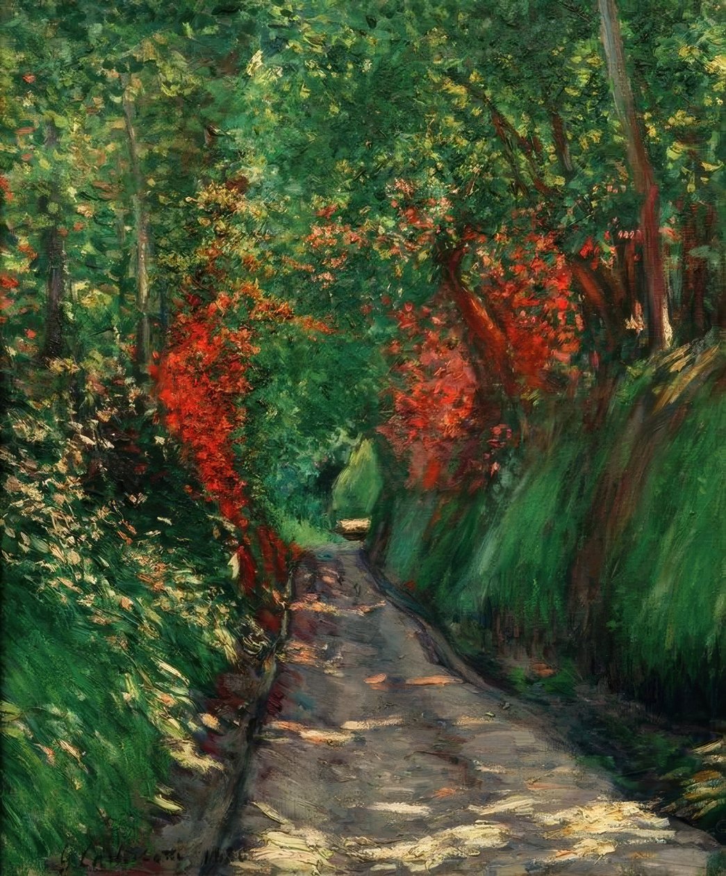 Allee im Wald von Gustave Caillebotte