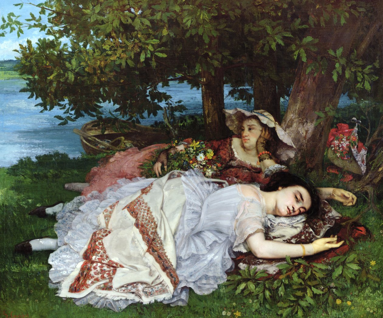 Mädchen am Ufer der Seine, 1856-57 von Gustave Courbet