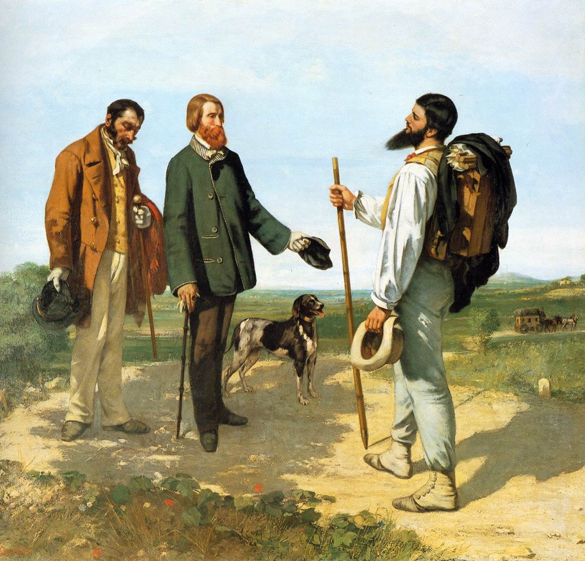 Die Begegnung oder Bonjour Monsieur Courbet von Gustave Courbet