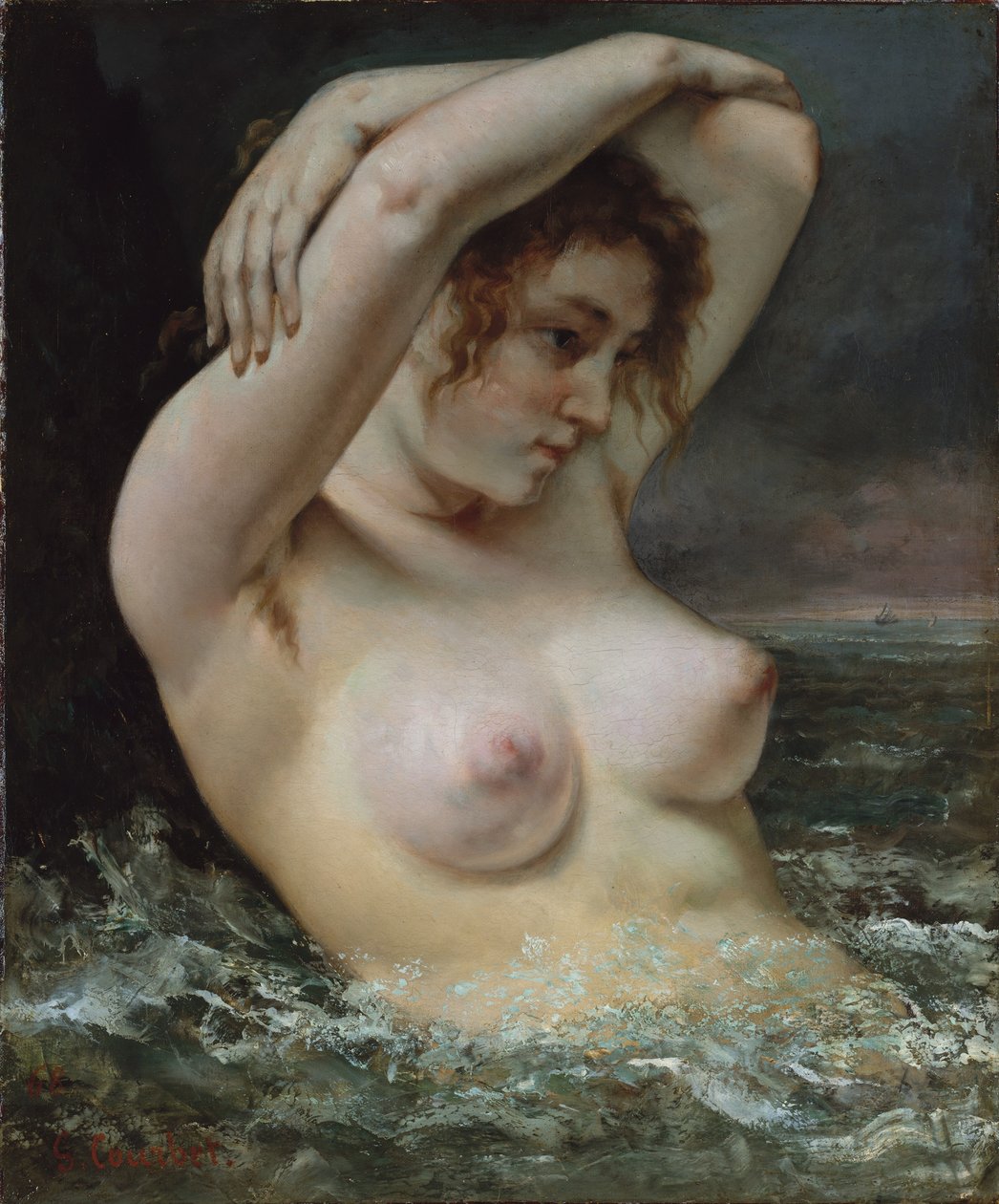 Die Frau in den Wellen von Gustave Courbet