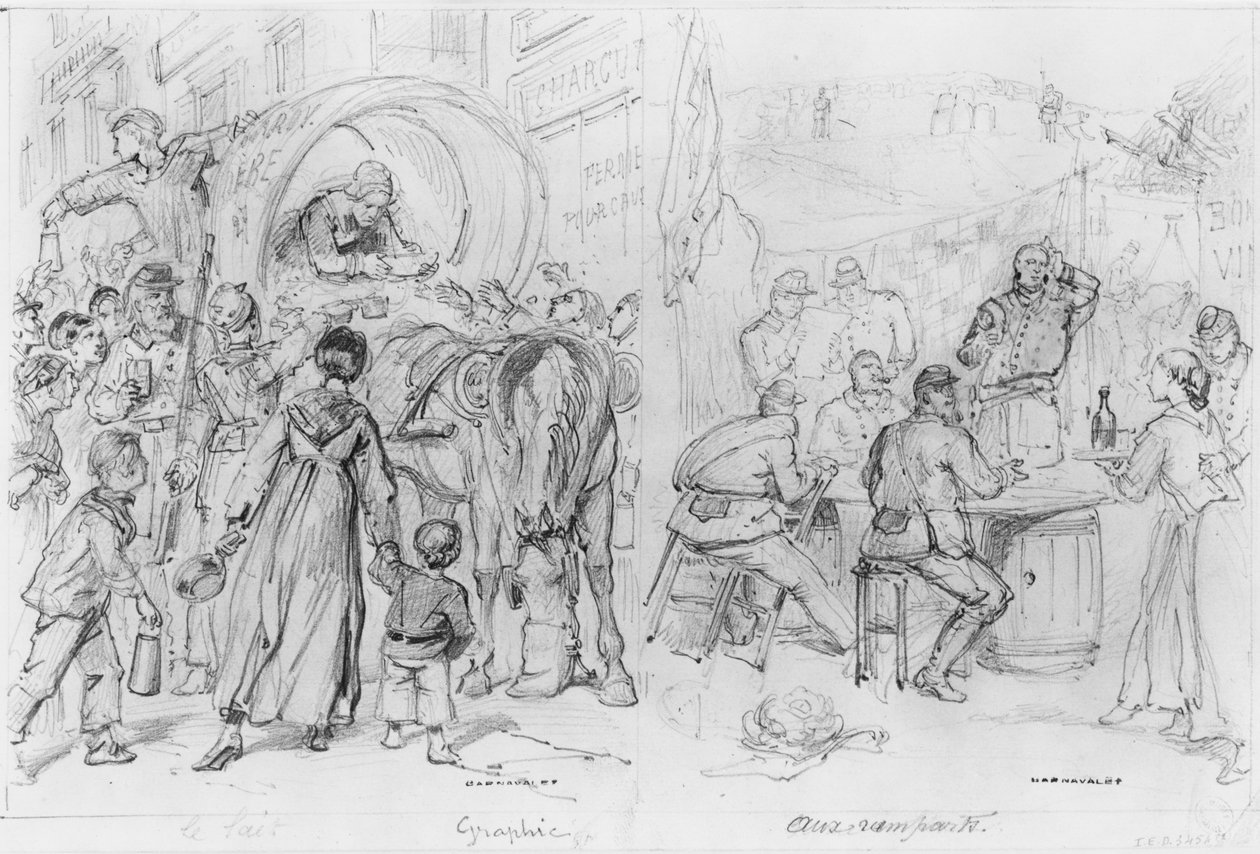 Album der Belagerung von Paris, Milch, Wälle von Gustave Dore