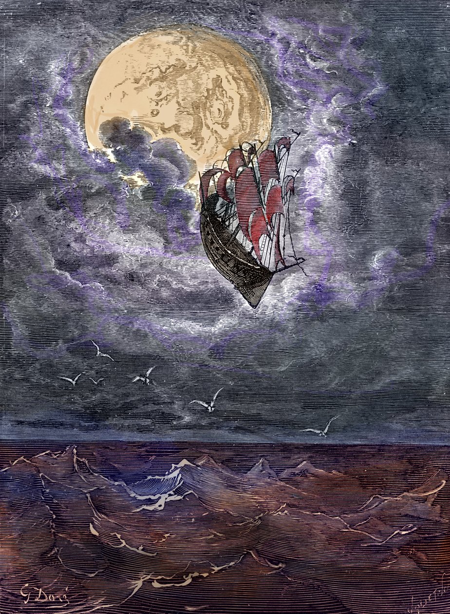 Baron Münchhausen: Reise zum Mond von Gustave Dore