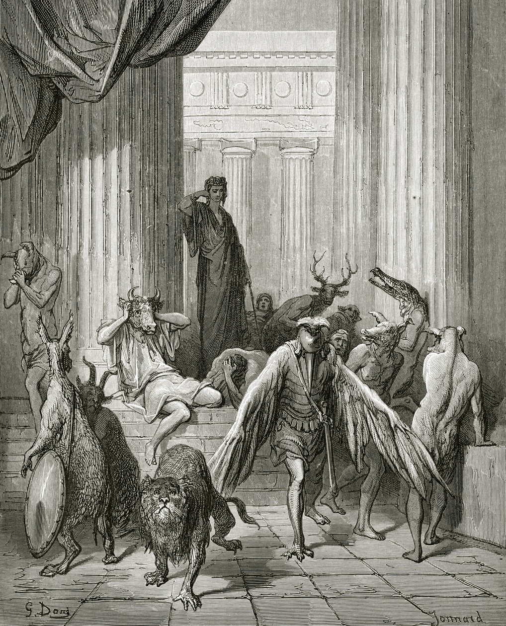 Die Gefährten des Odysseus, Illustration aus 