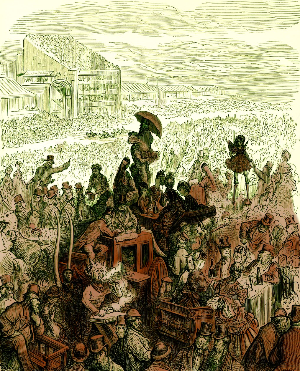 Das Derby - Beim Mittagessen von Gustave Dore