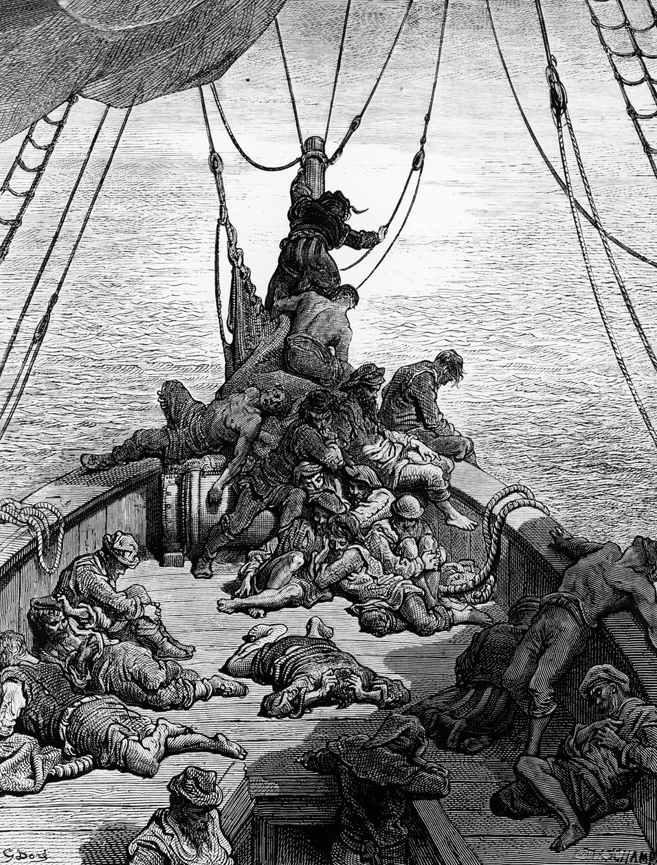 Die Seeleute, die von Durst gequält werden, Szene aus 