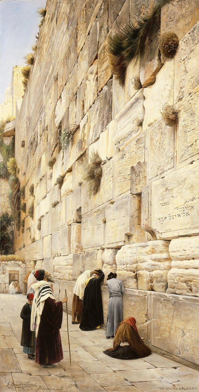 Die Klagemauer, Jerusalem von Gustave Bauernfeind