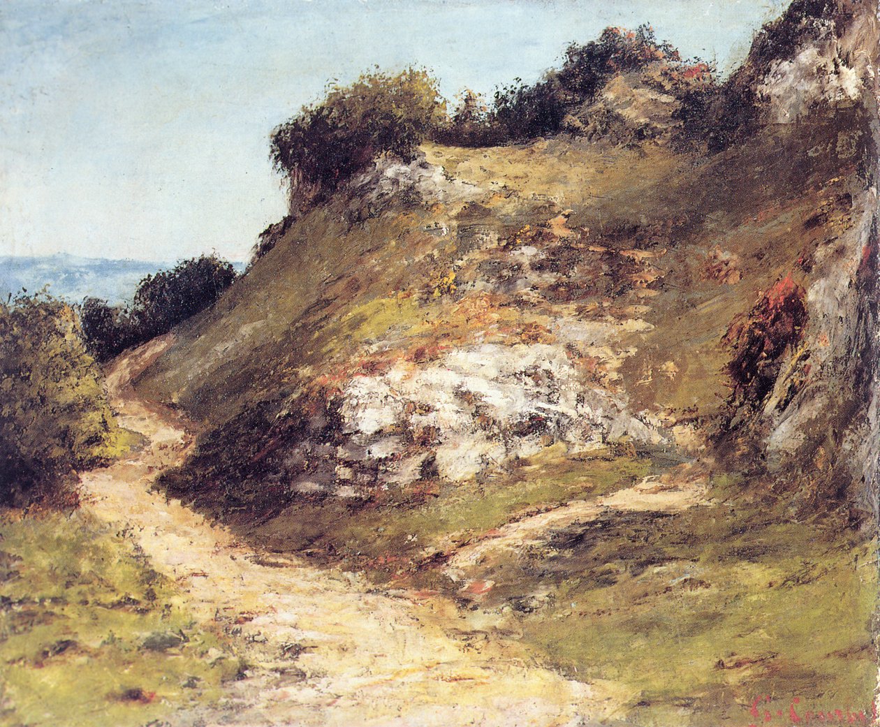 Pfad in den Felsen von Gustave Courbet