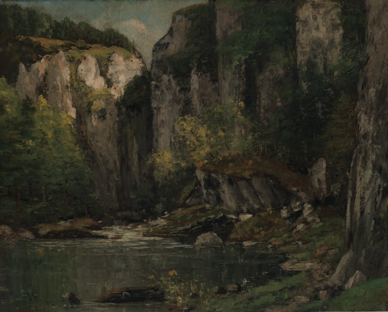 Fluss und Felsen, 1873-77 von Gustave Courbet