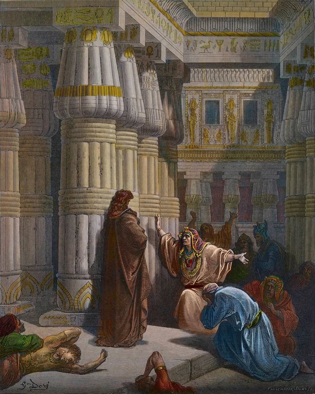 Pharao ruft Moses von Gustave Dore