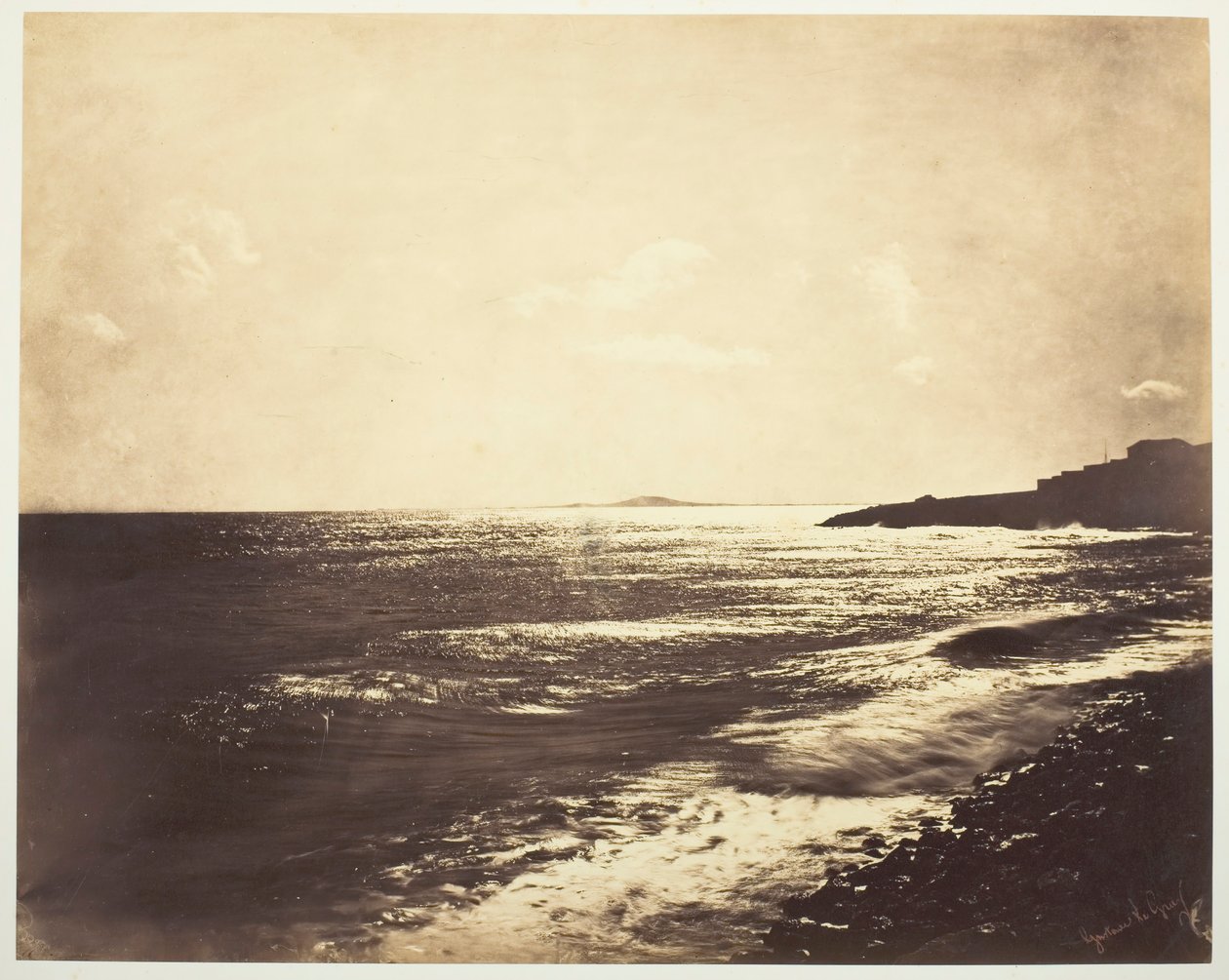 Mittelmeer mit dem Berg Agde, 1857 von Gustave Le Gray