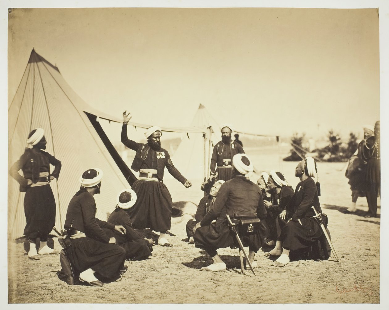 Zouave Geschichtenerzähler Le recit, 1857 von Gustave Le Gray