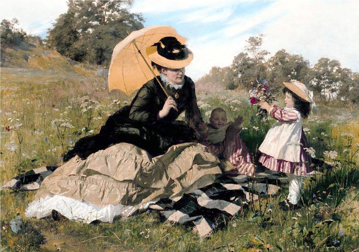 Ein Kranz für Mama von Gyula Benczúr
