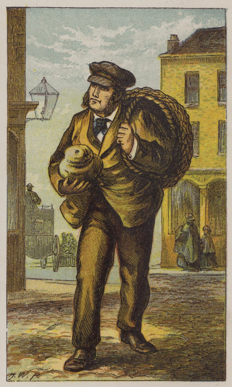 Bäcker (farbige Lithografie) von H.W. (after) Petherick