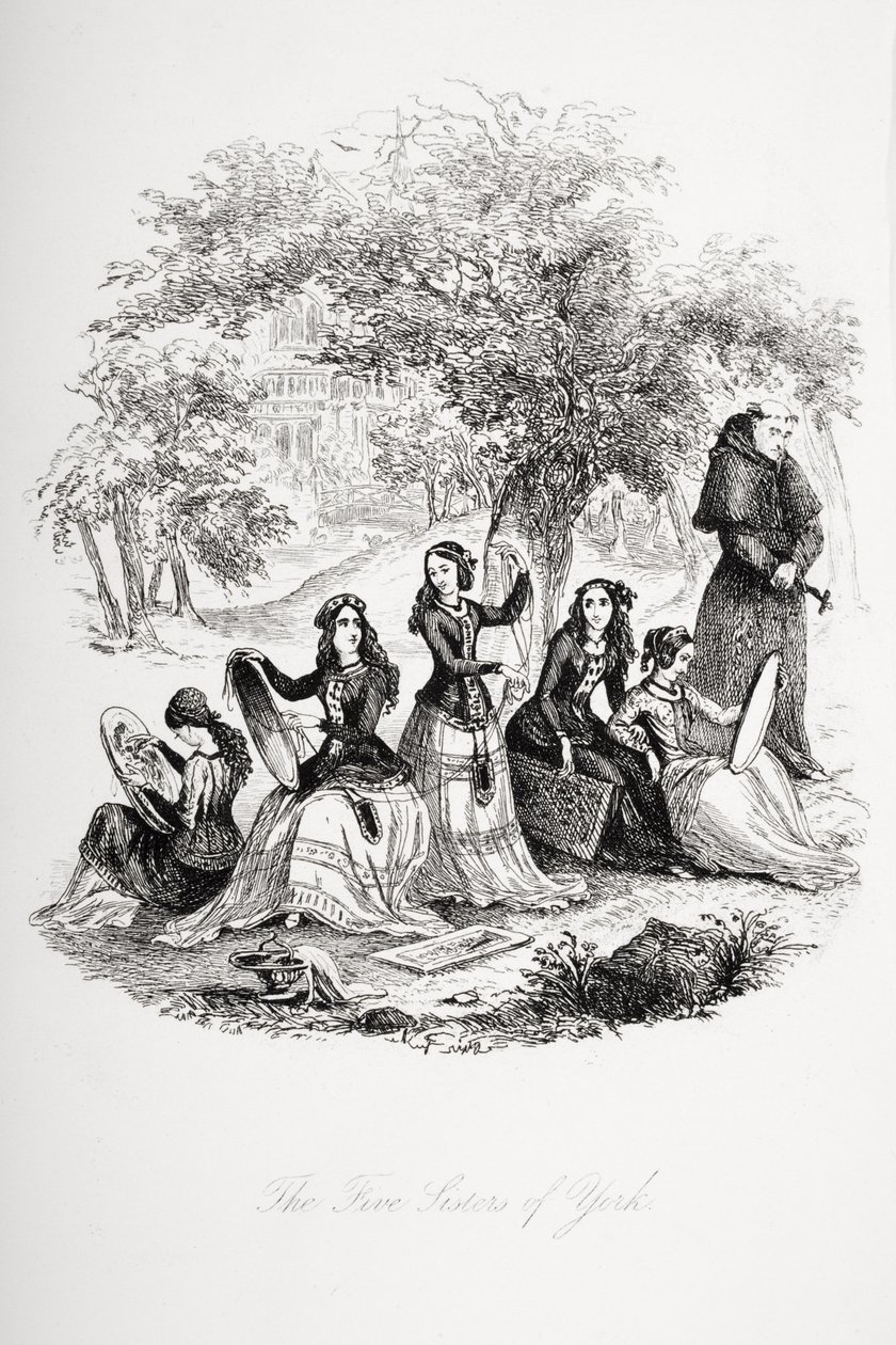 Die fünf Schwestern von York, Illustration aus 