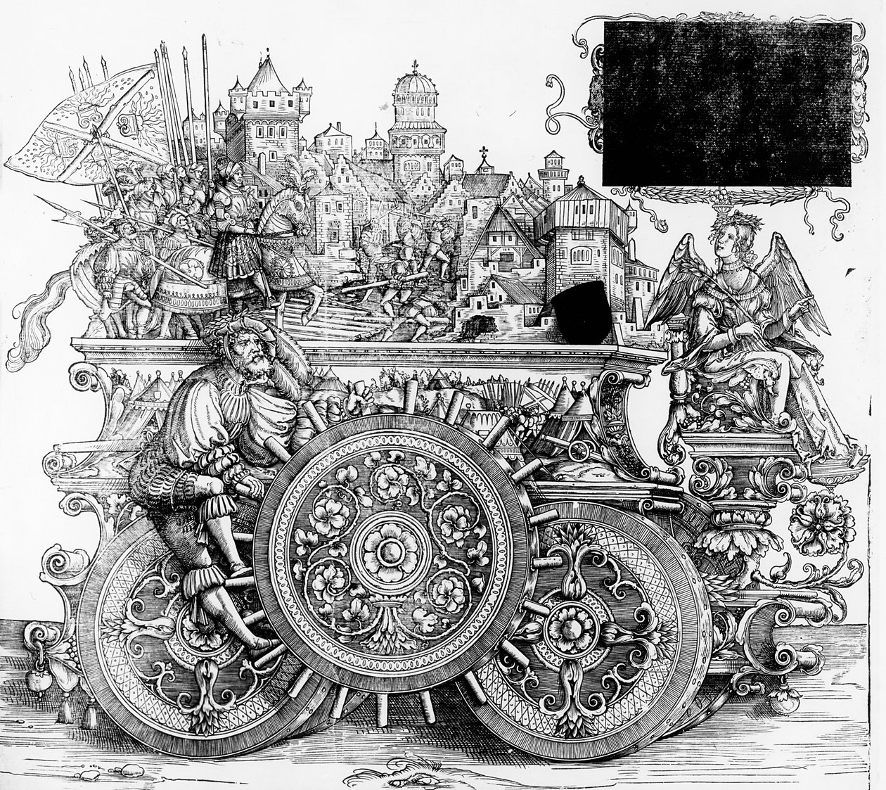 Szene aus Maximilians Triumphzug, ca. 1516-18 von Hans Burgkmair
