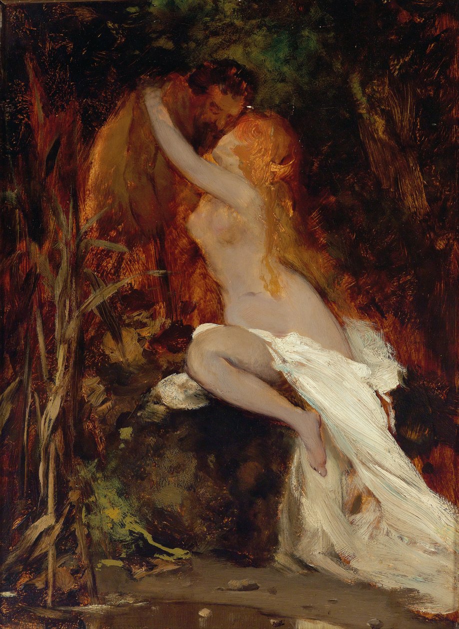 Faun und Nymphe von Hans Makart