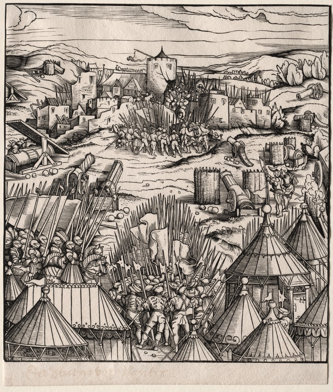 Der Sturm auf Nantes von Hans Burgkmair